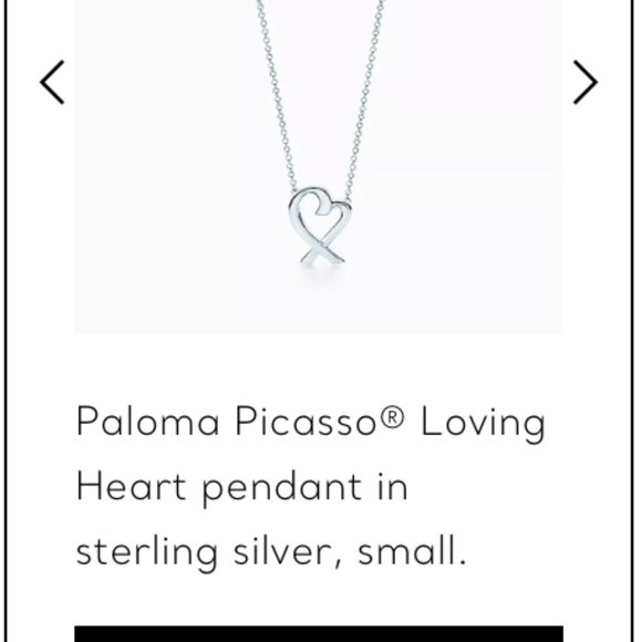 Tiffany & Company Paloma Picasso Loving Heart Sterling Silver Necklace 16” - Picture 5 of 5